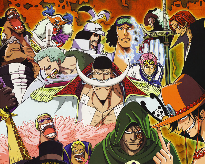 One Piece characters collage