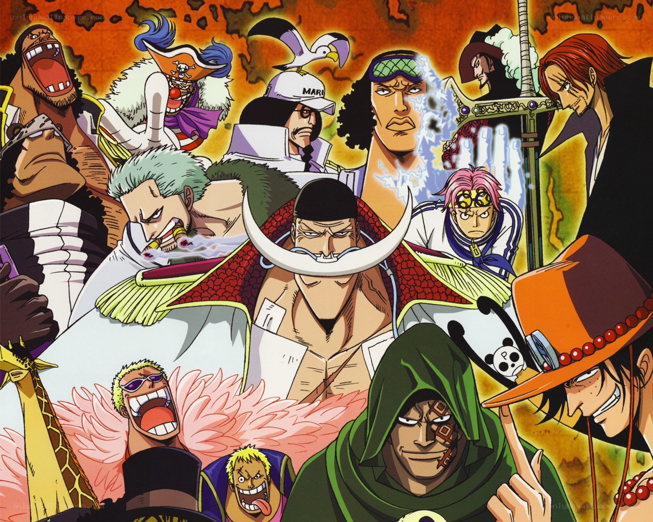 One Piece characters collage