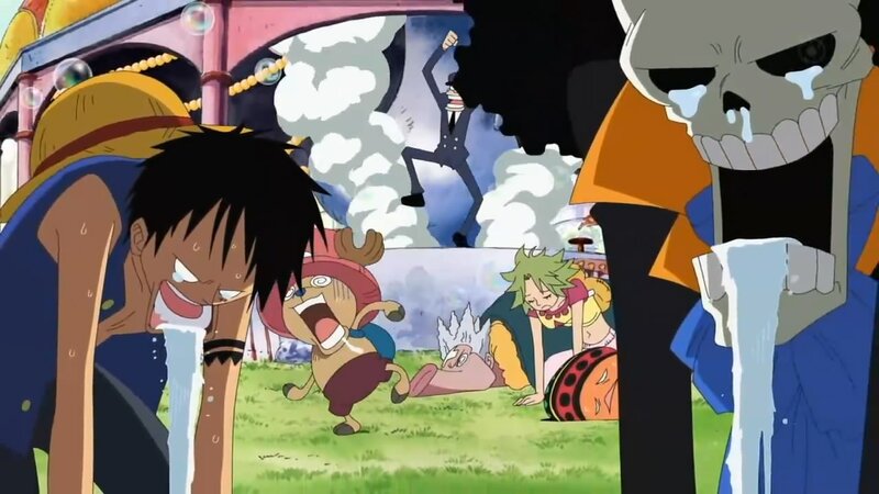 One Piece characters crying