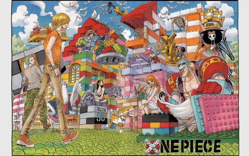One Piece Characters — Green, Playful