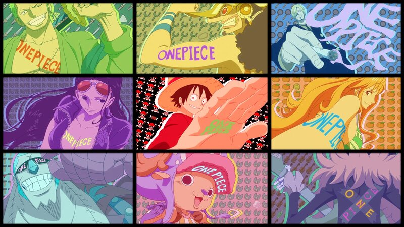 One Piece Characters — Green, Vibrant