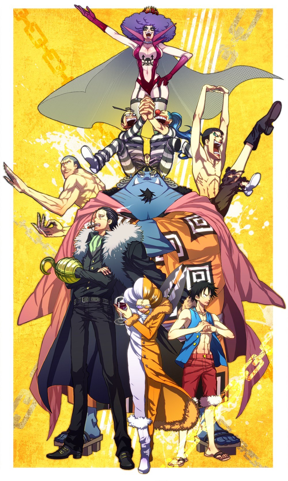 One Piece characters in a group pose