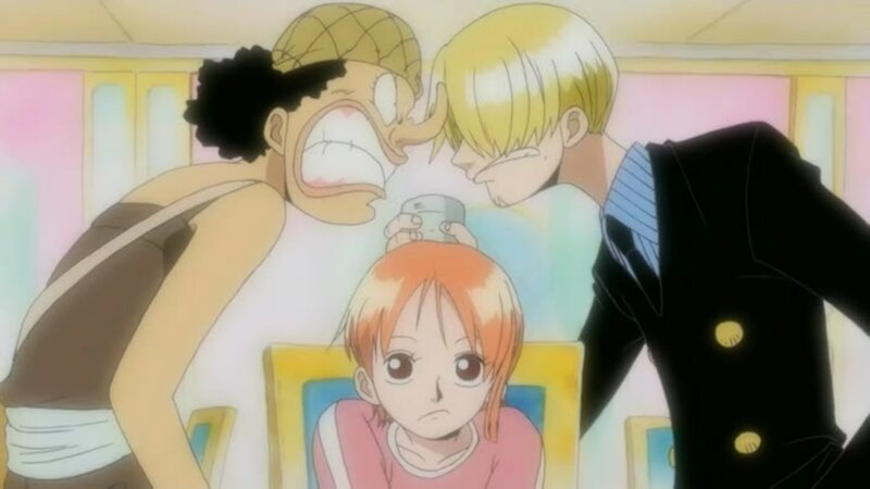 One Piece characters in a tense moment