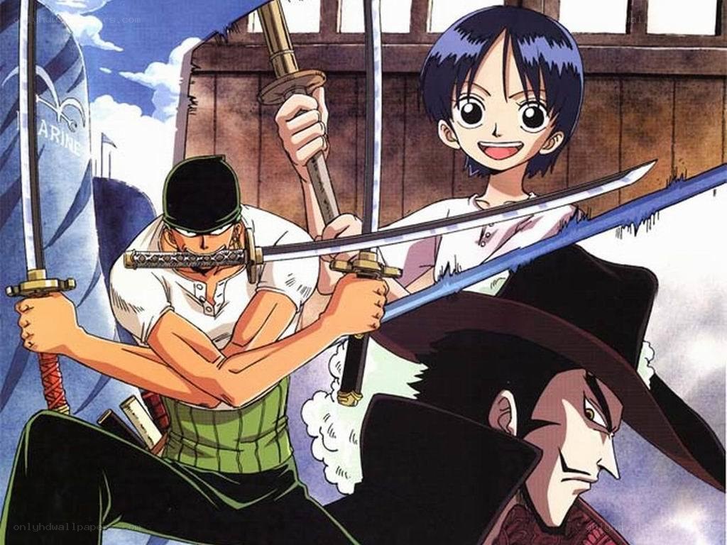 One Piece characters in action