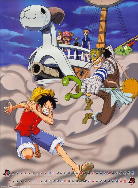 One Piece characters in action