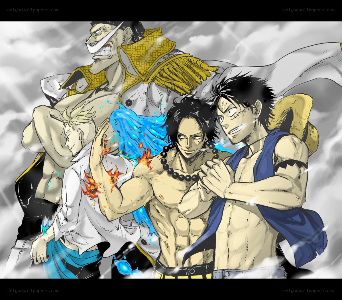 One Piece characters in action