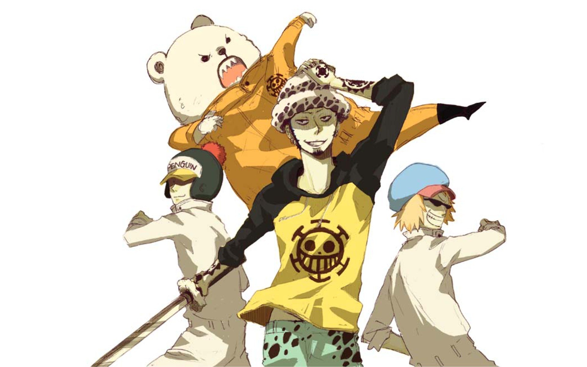 One Piece characters in casual wear