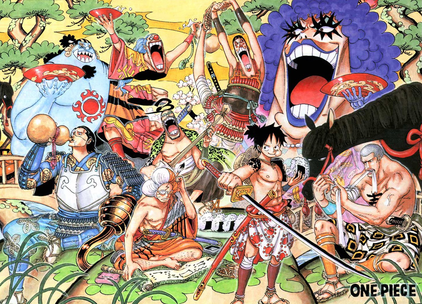 One Piece characters in chaos