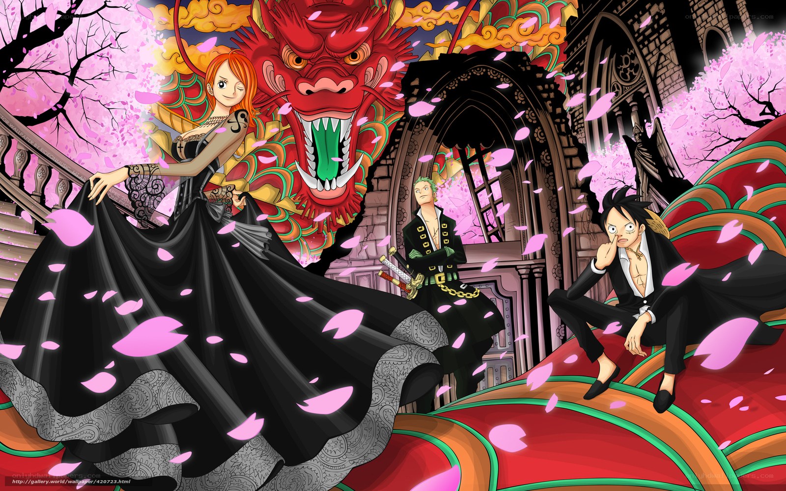 One Piece characters in formal wear