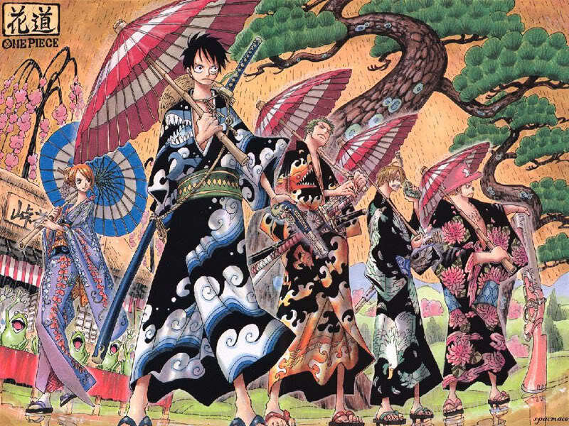 One Piece characters in kimonos
