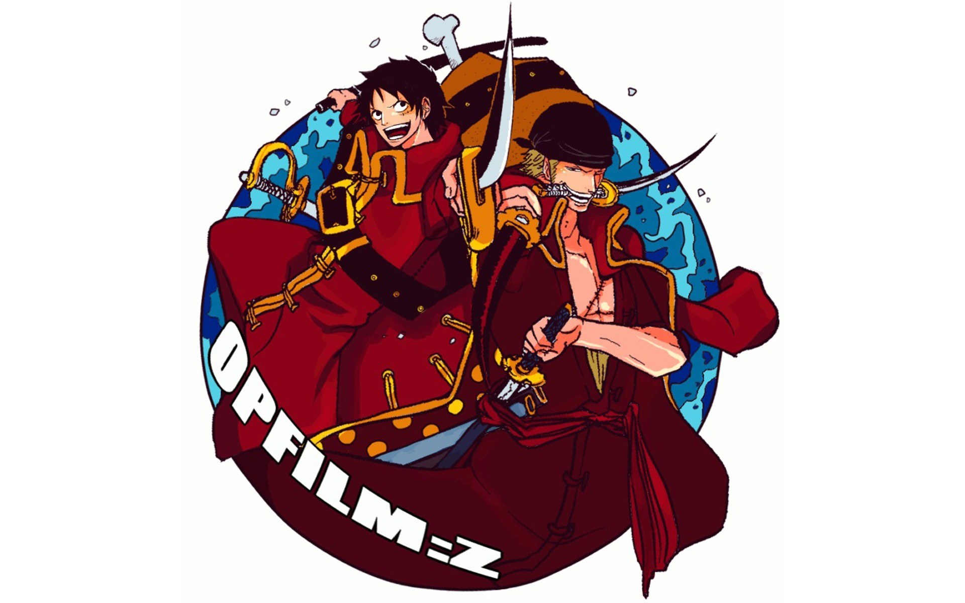 One Piece characters in red coats
