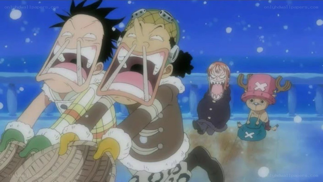One Piece characters in snow