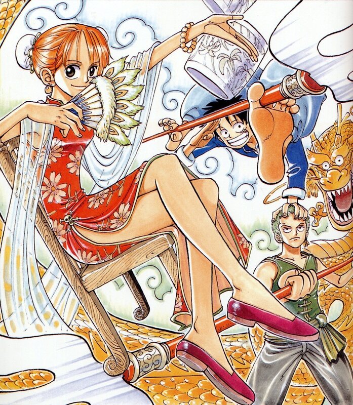 One Piece characters in traditional attire