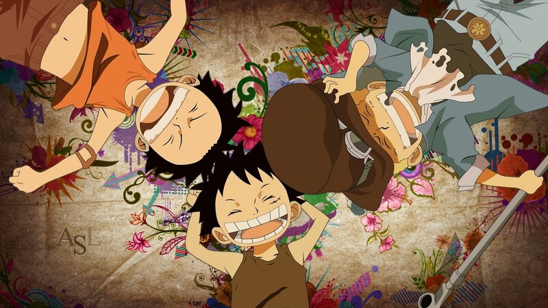 One Piece characters laughing