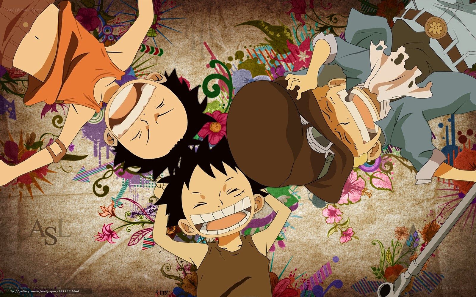 One Piece characters laughing