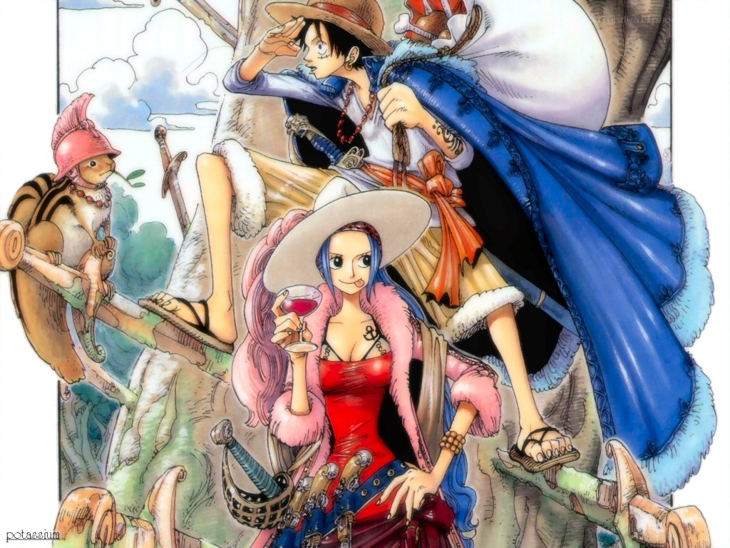 One Piece characters on a ship