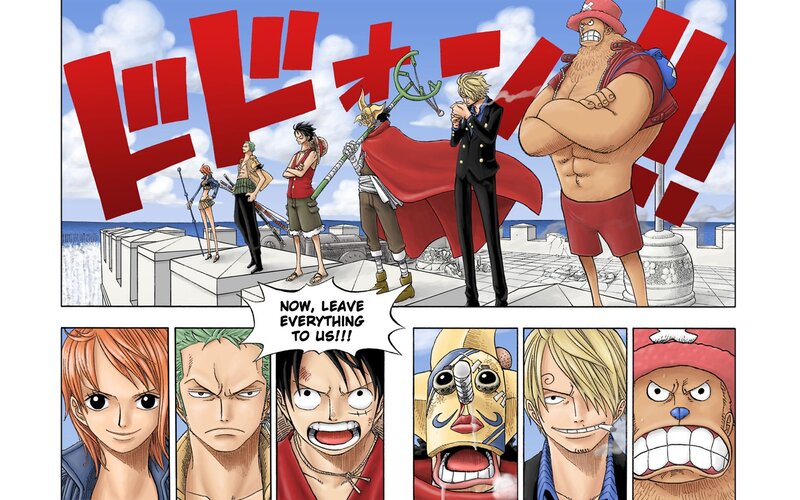 One Piece Characters — Red, Dramatic, Afternoon