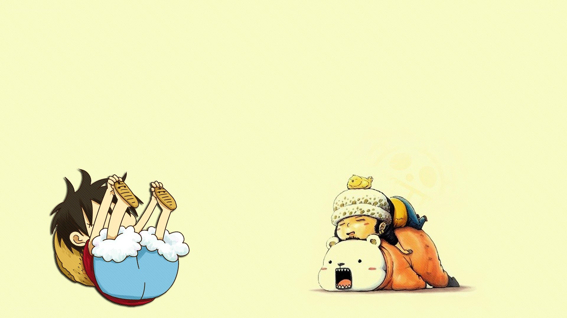 One Piece characters relaxing