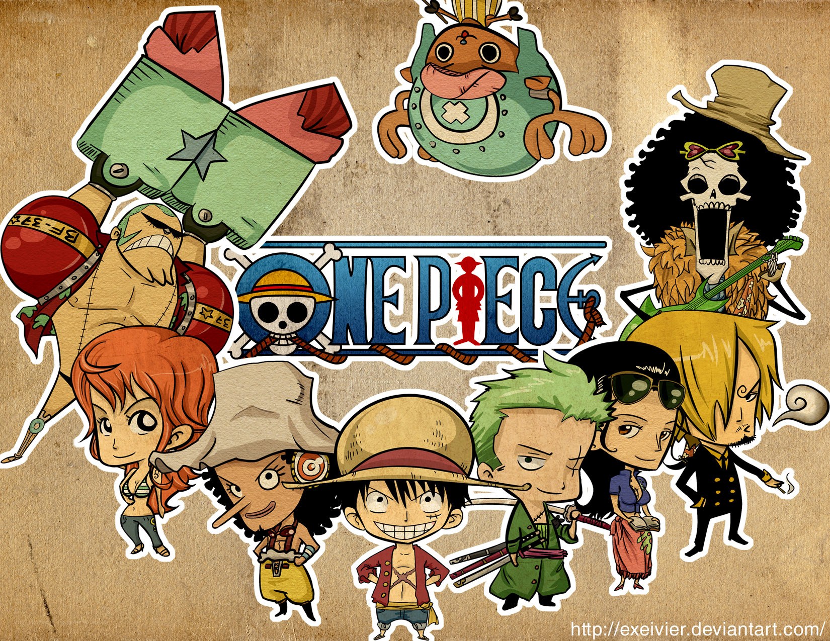 One Piece chibi characters