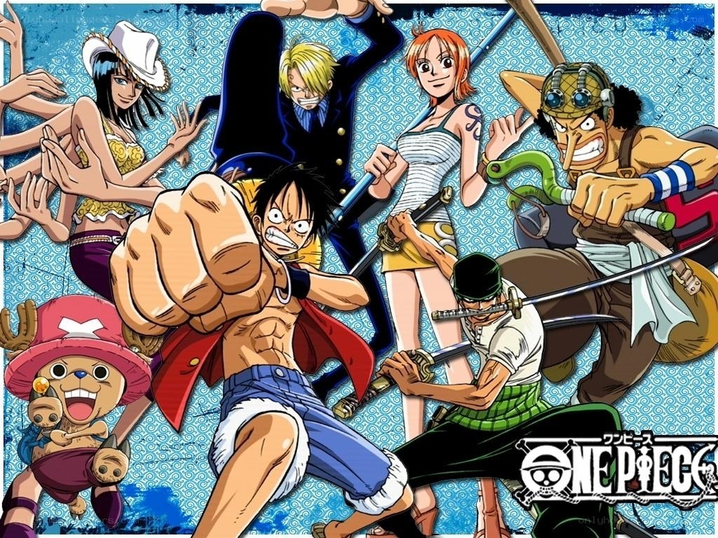 One Piece crew action scene