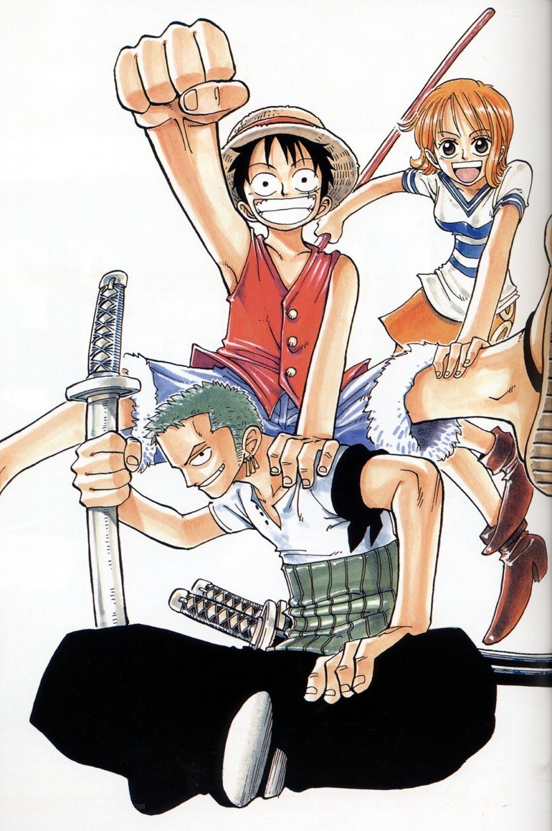 One Piece crew action scene
