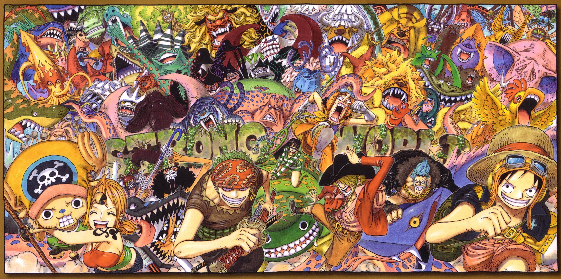 One Piece crew and monsters