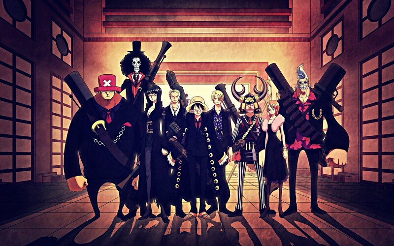One Piece Crew — Black, Dramatic, Anime, Skeleton