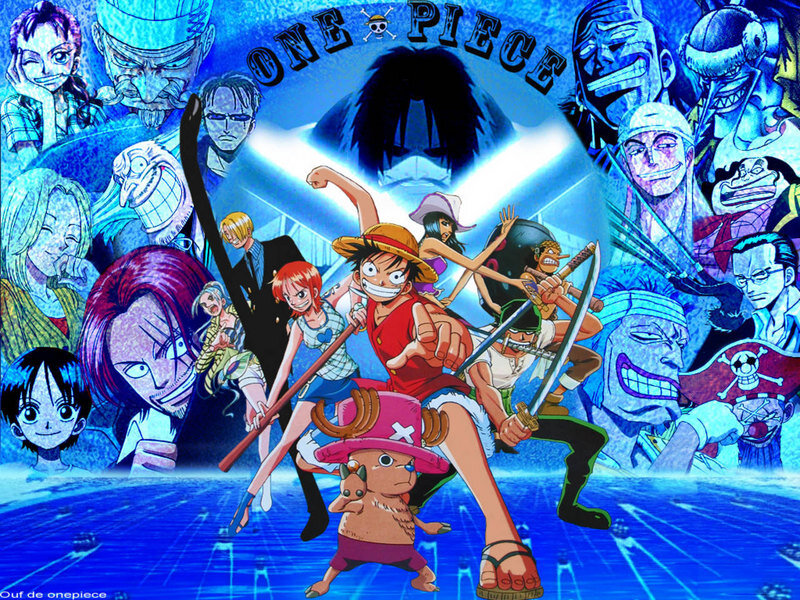 One Piece Crew — Blue, Dramatic, Manga
