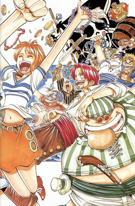 One Piece crew celebrates victory