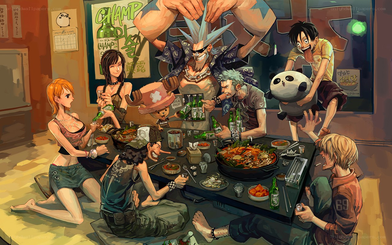 One Piece crew celebrates