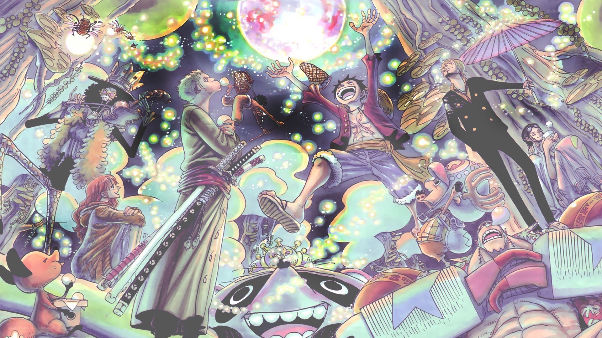 One Piece crew celebration