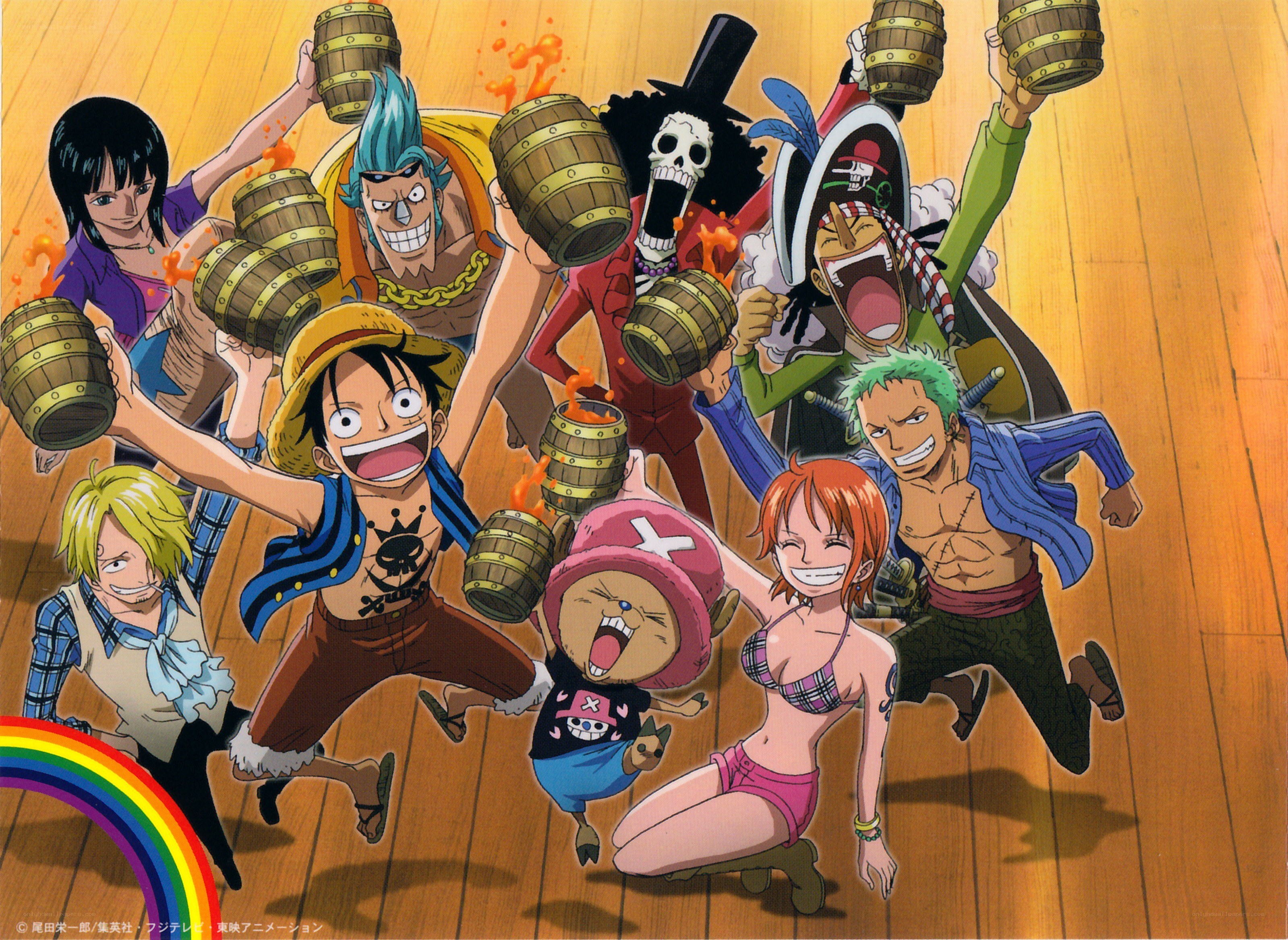 One Piece crew celebration