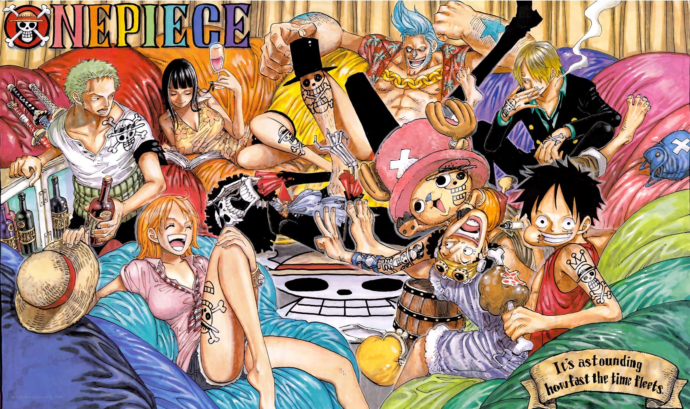 One Piece crew celebration