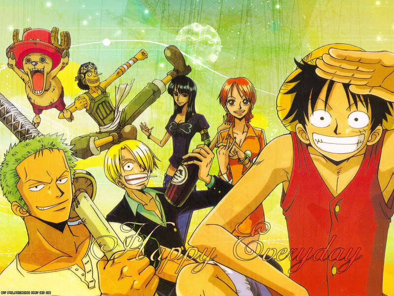 One Piece crew celebration