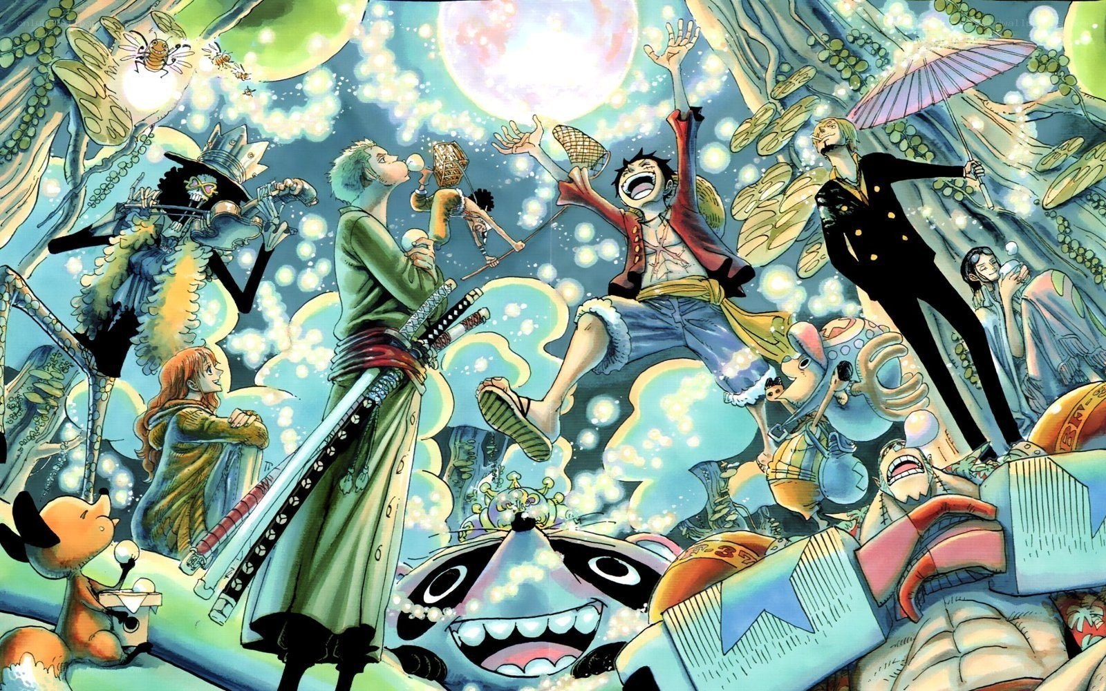One Piece crew celebration