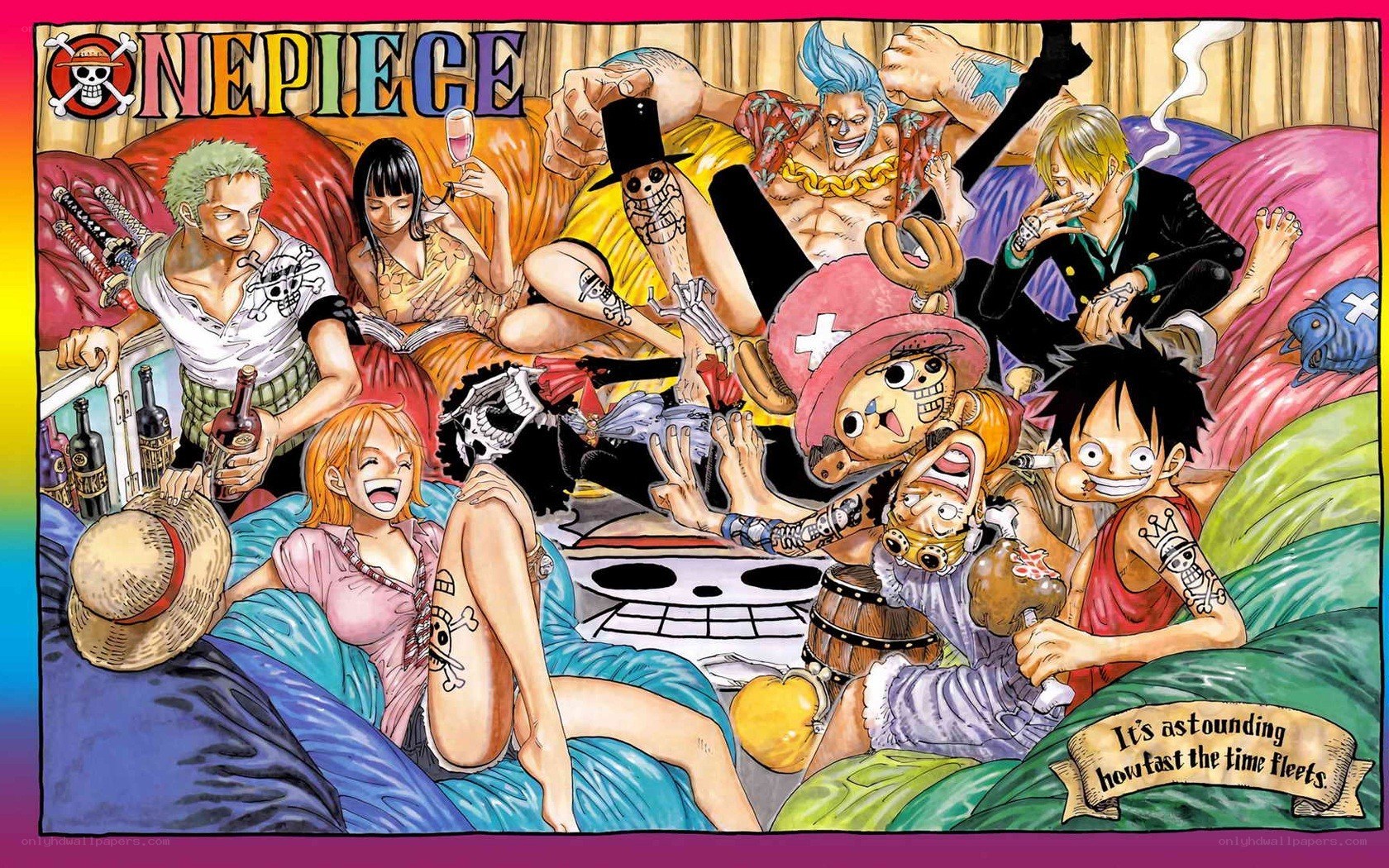 One Piece crew celebration