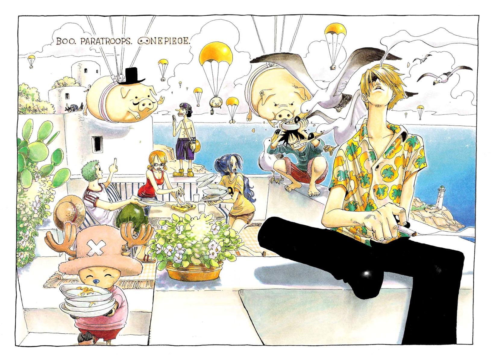 One Piece crew celebration
