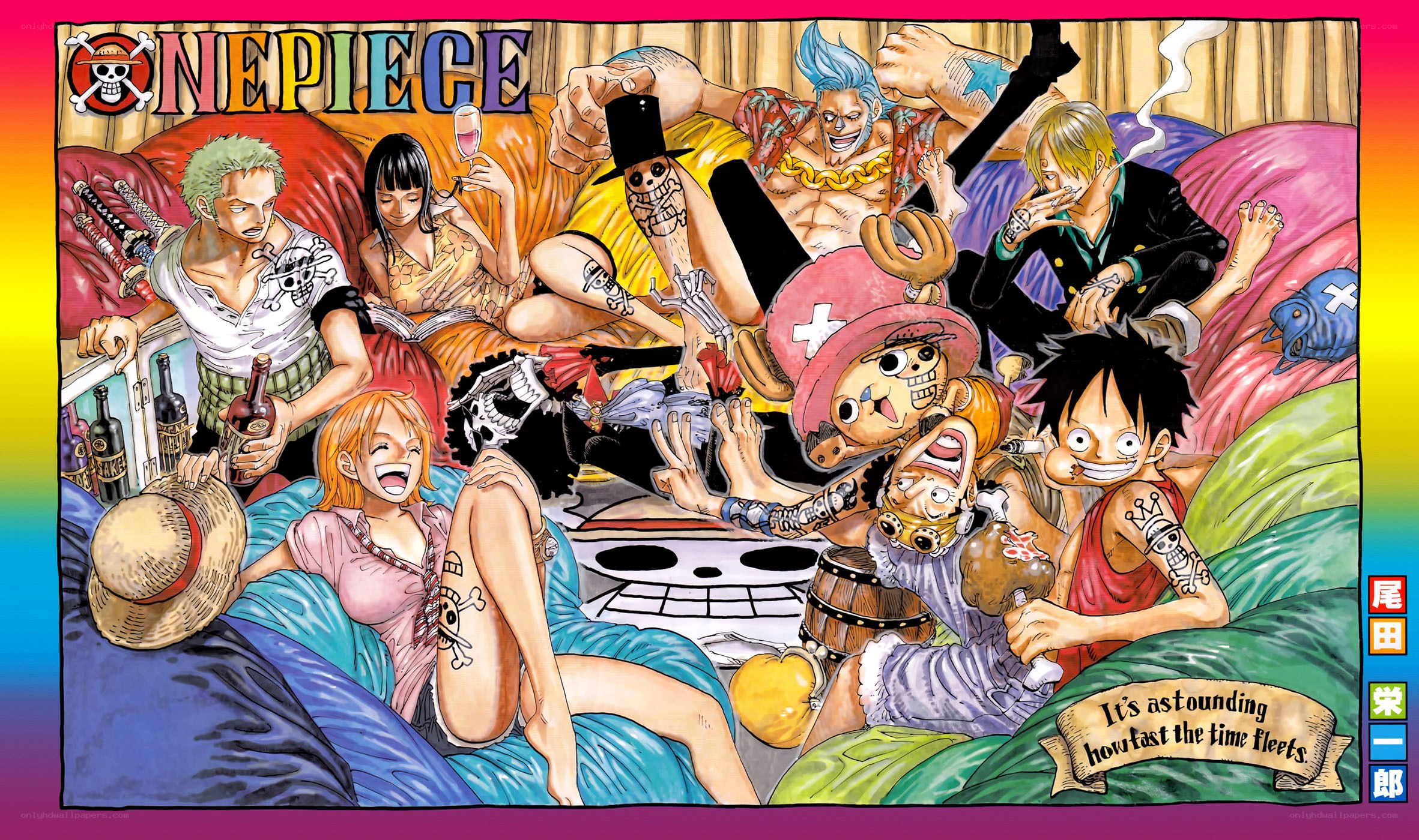 One Piece crew celebration