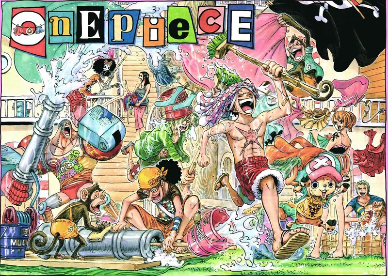 One Piece Crew Cleaning