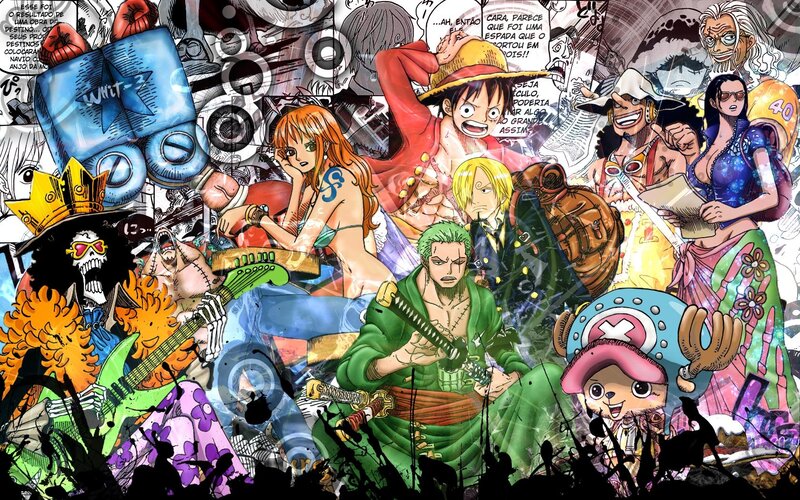 One Piece Crew Collage — Green