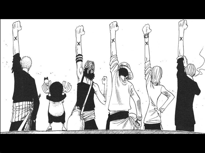 One Piece crew fist raise