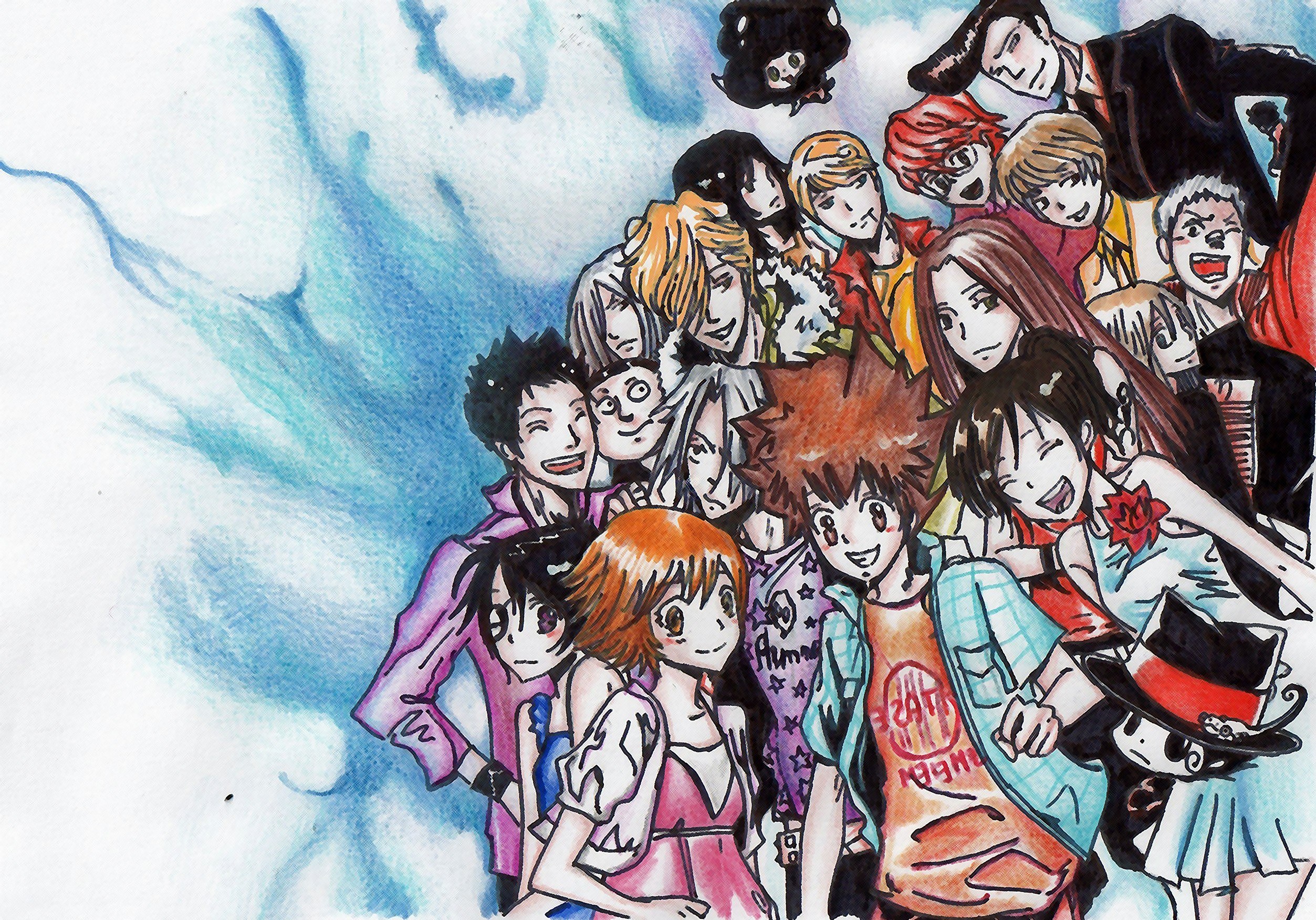One Piece crew group art