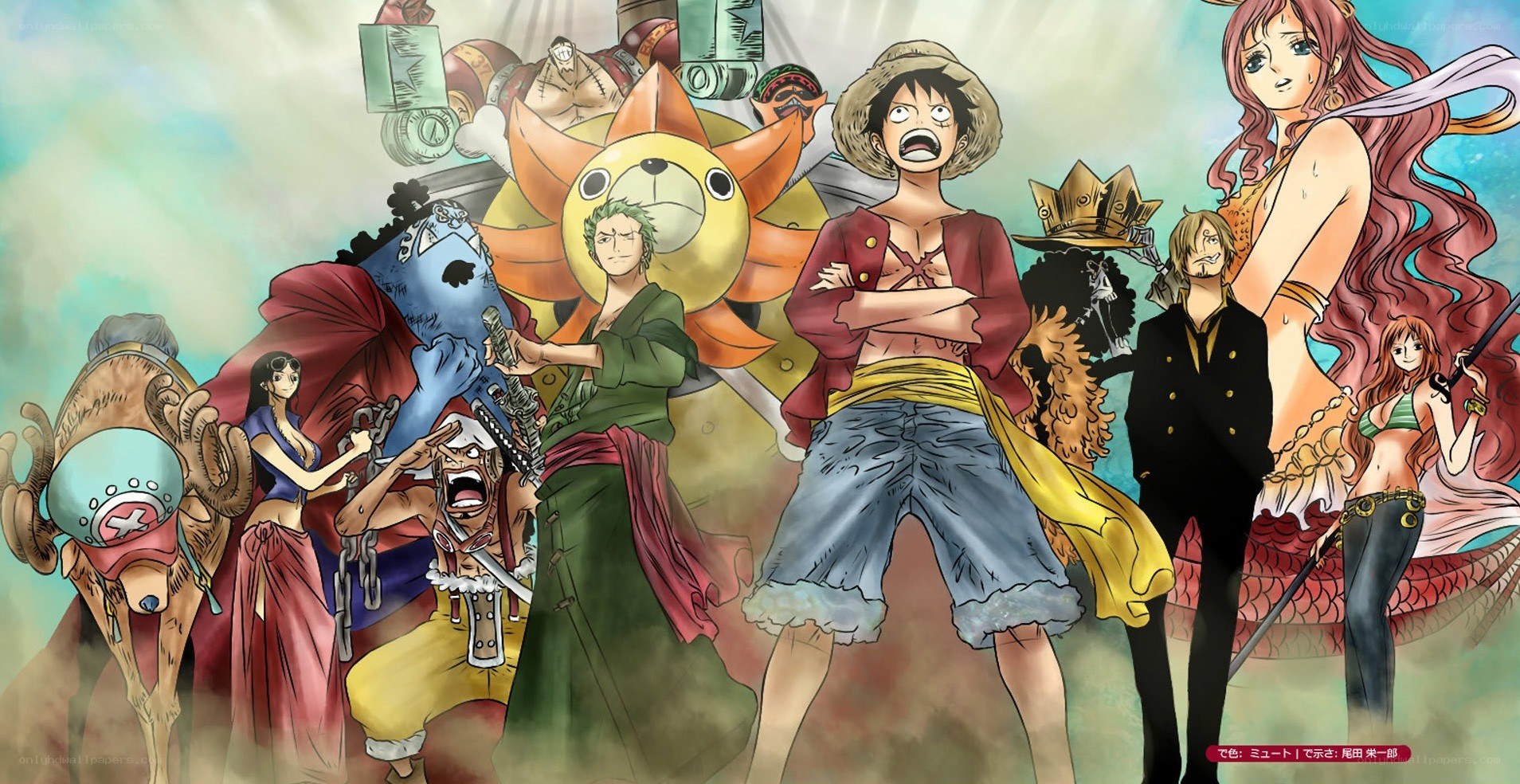 One Piece crew illustration