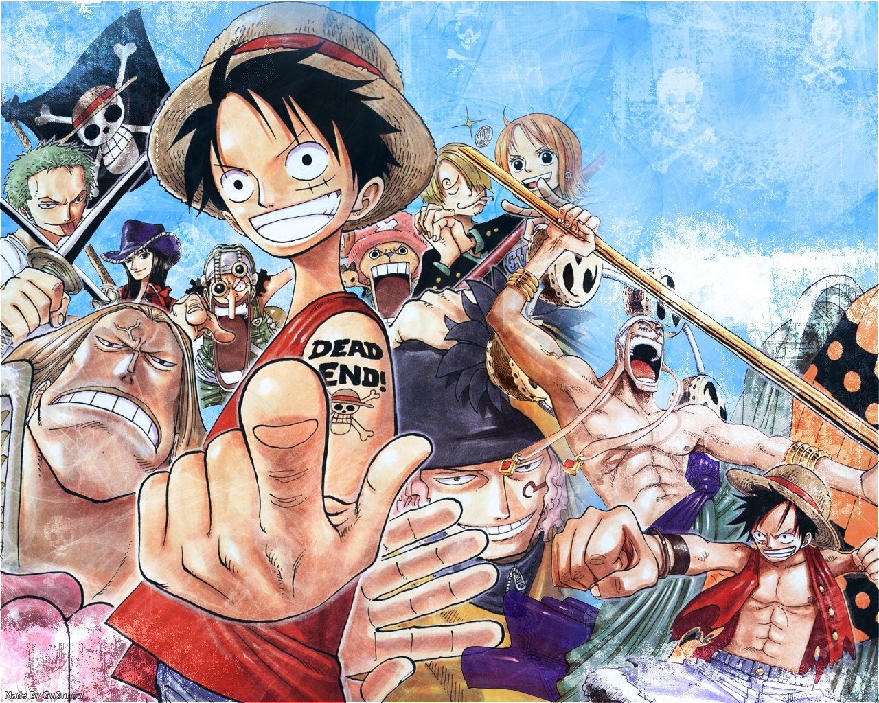 One Piece crew illustration