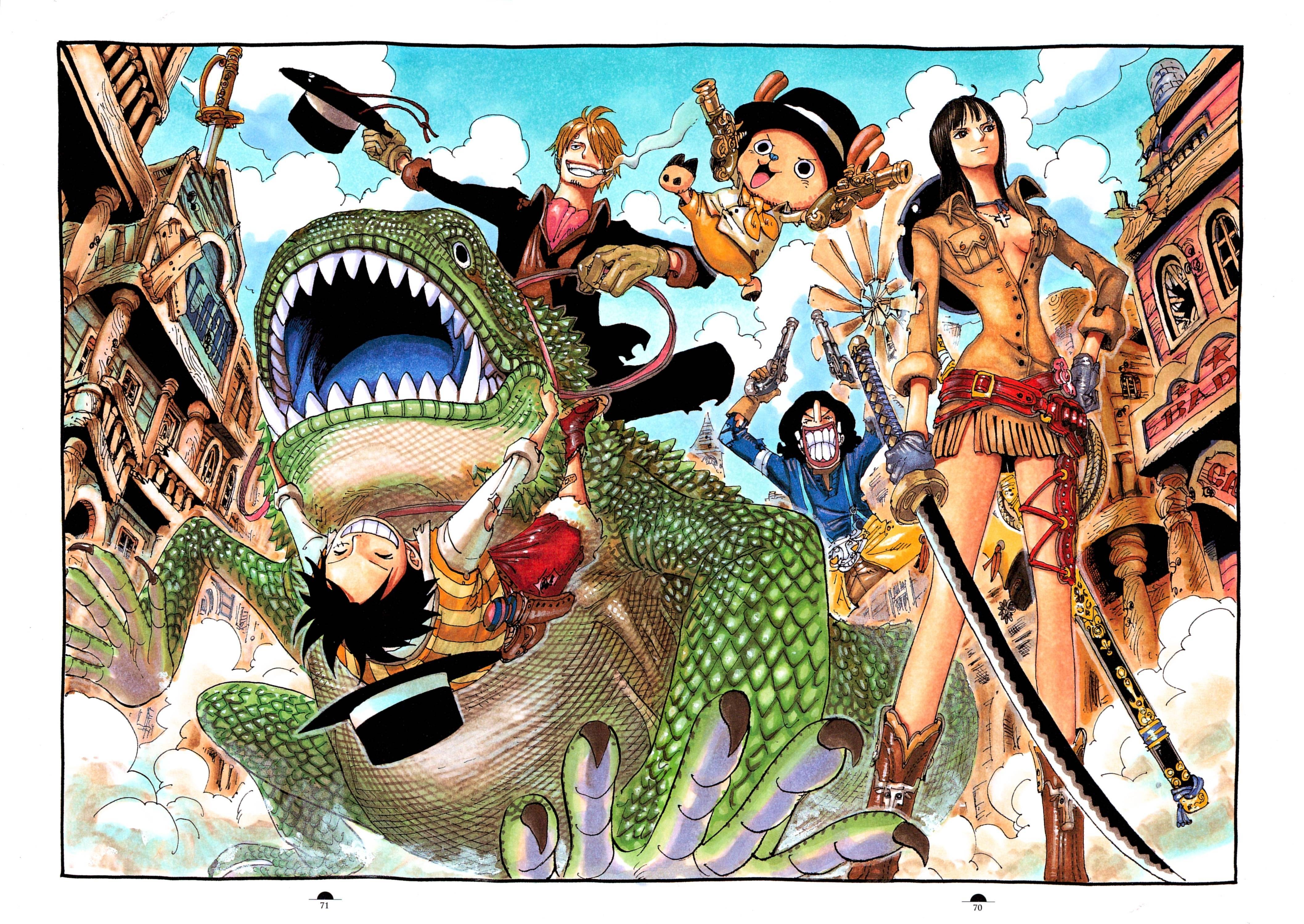 One Piece crew in action
