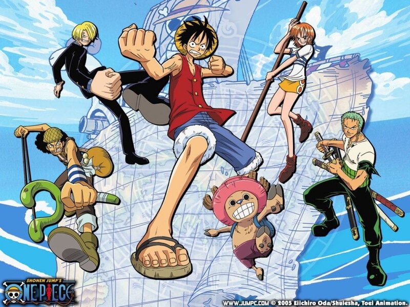 One Piece crew in action