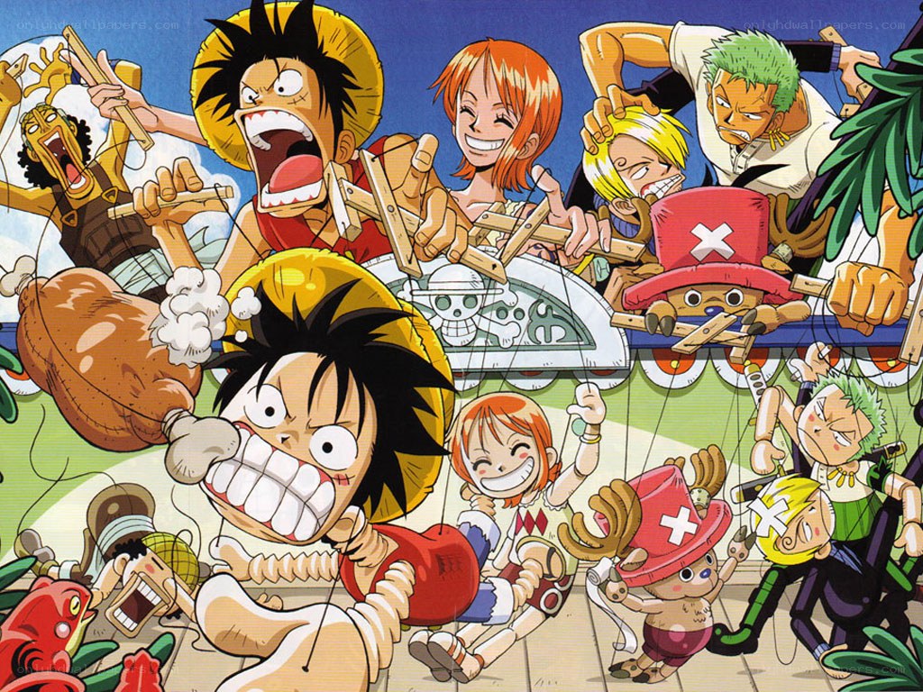One Piece crew in action