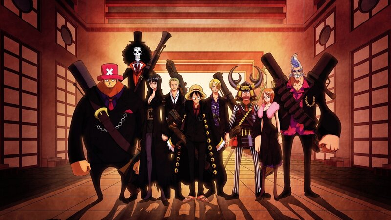 One Piece crew in formal wear