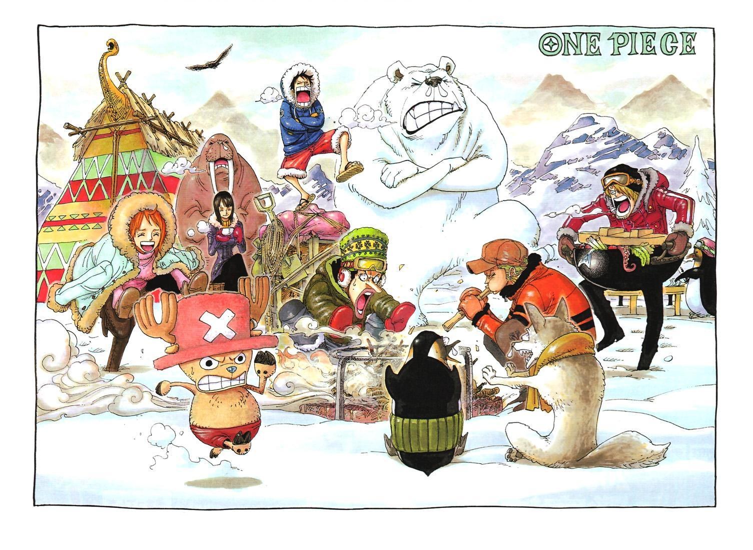One Piece crew in snow