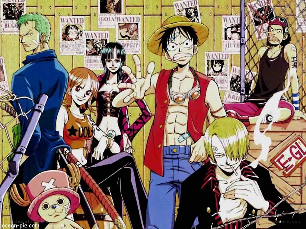 One Piece crew in wanted posters